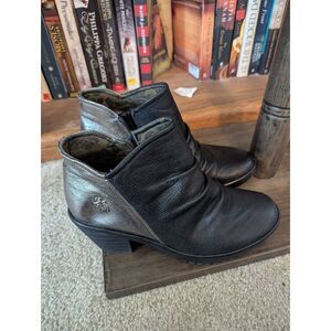 Fly London Yama Wedge Boots, Grey Suede, Women’s 39 EU 9 US